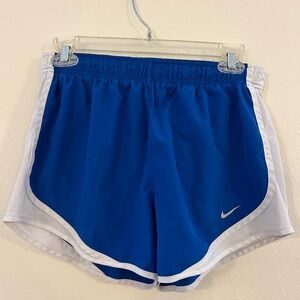 Blue and white Nike shorts